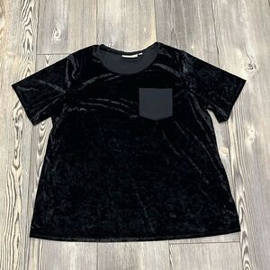 Evri Black Velour Top